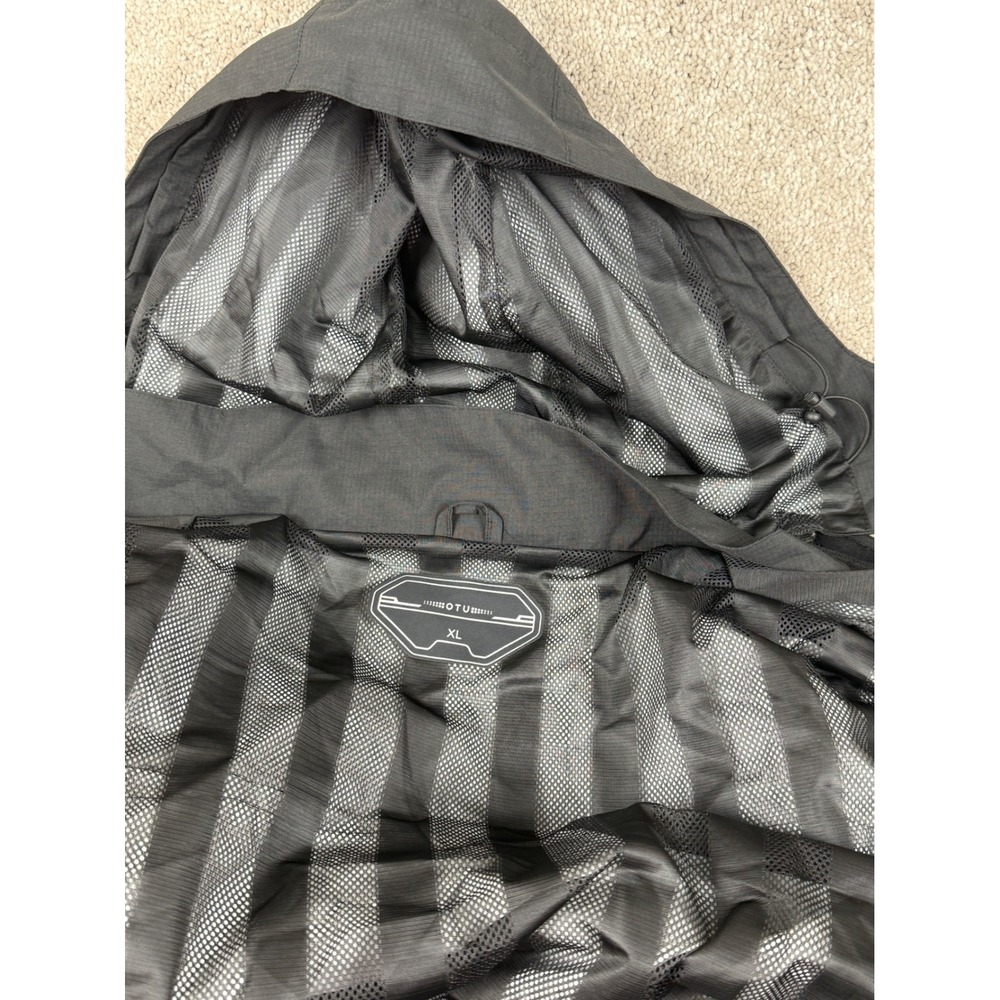 OTU Sports Mens Black Waterproof Breathable Hooded Jacket XL - Picture 3 of 11